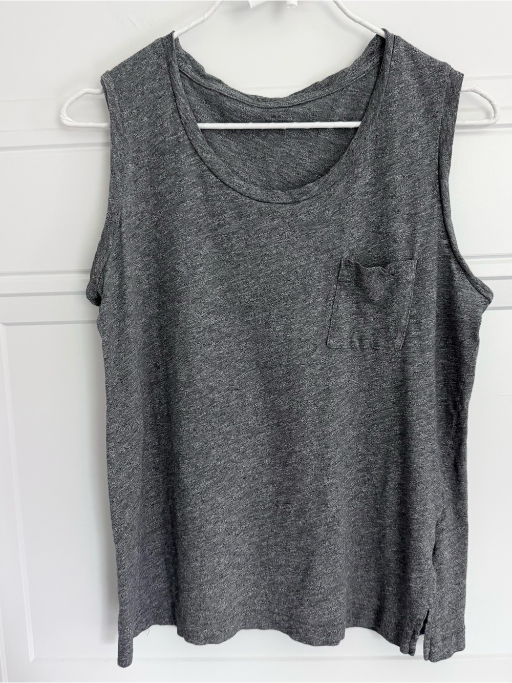 Madewell Women's Sleeveless Pocket Tank - Charcoal Heather, S